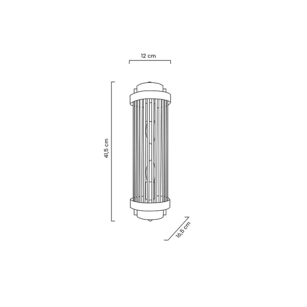 MOOSEE lampa ścienna COLUMN 40 srebrna